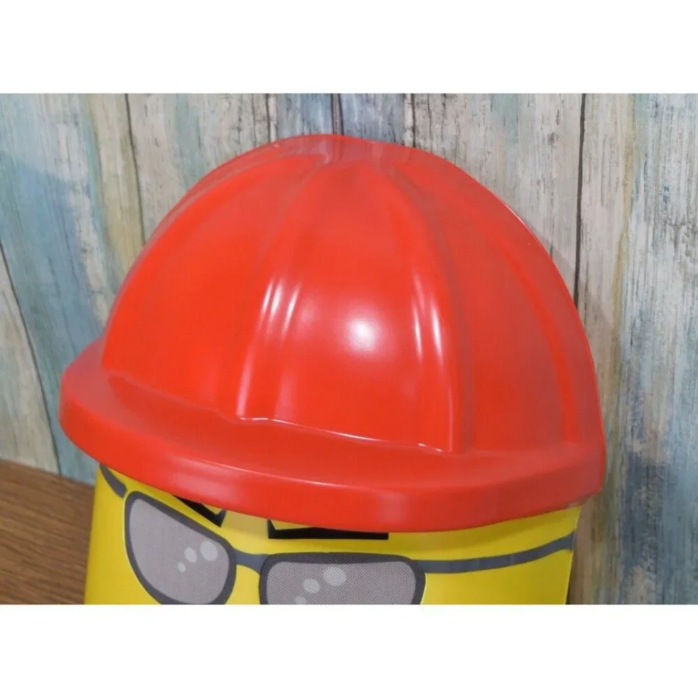 LEGO Construction Worker Mask Minifigure Head Yellow Hard Hat Halloween Costume